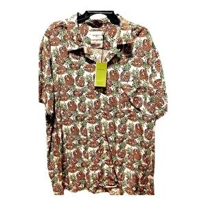 Mens (NWT) Goodfellow & Co. Pineapple Print Button Front